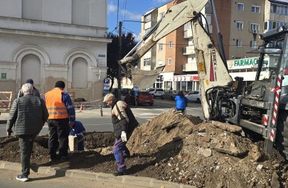 lucrări termoficare în fața la municipal