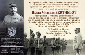 Berthelot placă comemorativă
