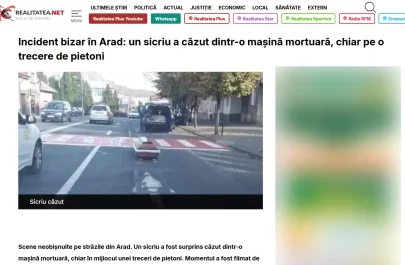 Fake News sicriul căzut pe o stradă din Arad - Realitatea.net