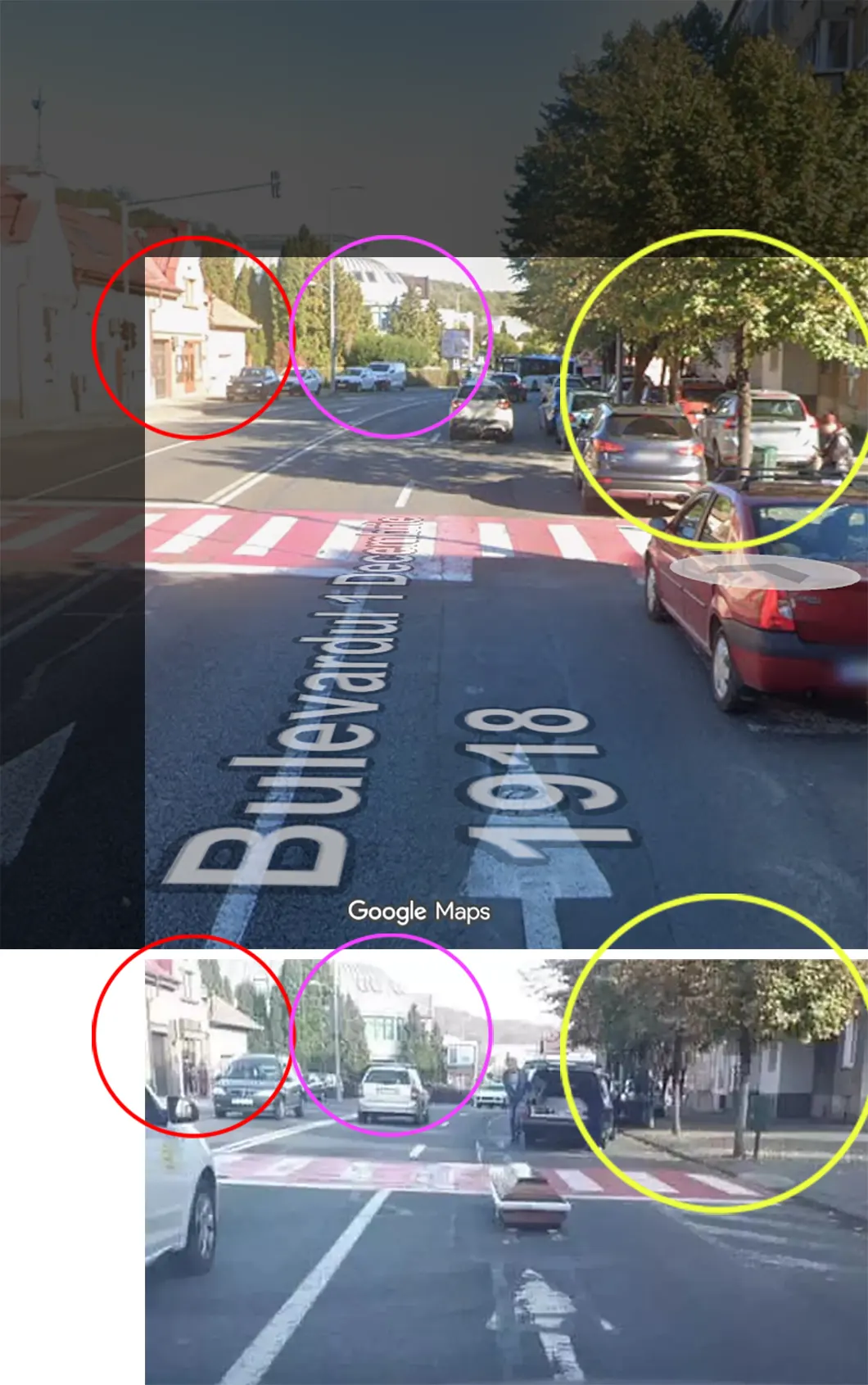 Fake News sicriul căzut pe o stradă din Arad - dovadă Târgu Mureș Google Street View