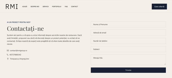 site-ul RMI Group zecile de firme din centrul Aradului