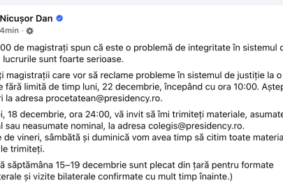 postare Nicușor Dan