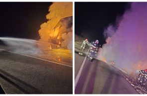 Incendiu la un microbuz de marfă, între Târnova și Șilindia