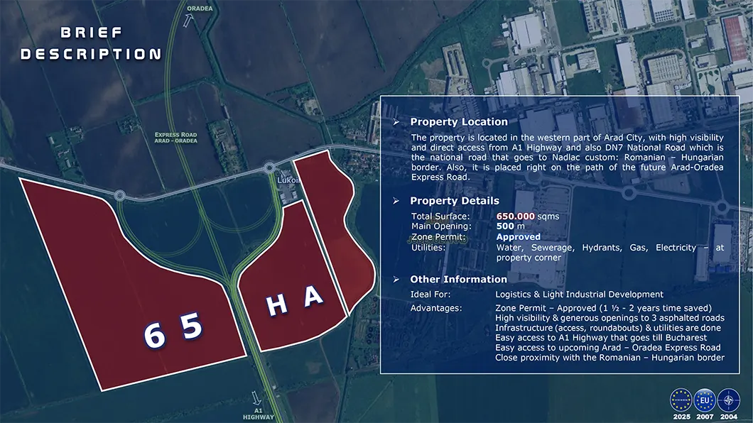 teren de 65 ha pentru parc logistic sau industrie ușoară în zona de Vest a Aradului (3)
