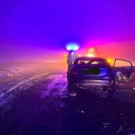 Accidentul de la Curtici: Mașina a intrat într-un copac după ce șoferul a pierdut controlul asupra direcției de deplasare
