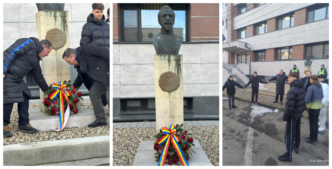Școala Profesională ASTRA a depus o coroană de flori la bustul lui Alexandru Ioan Cuza