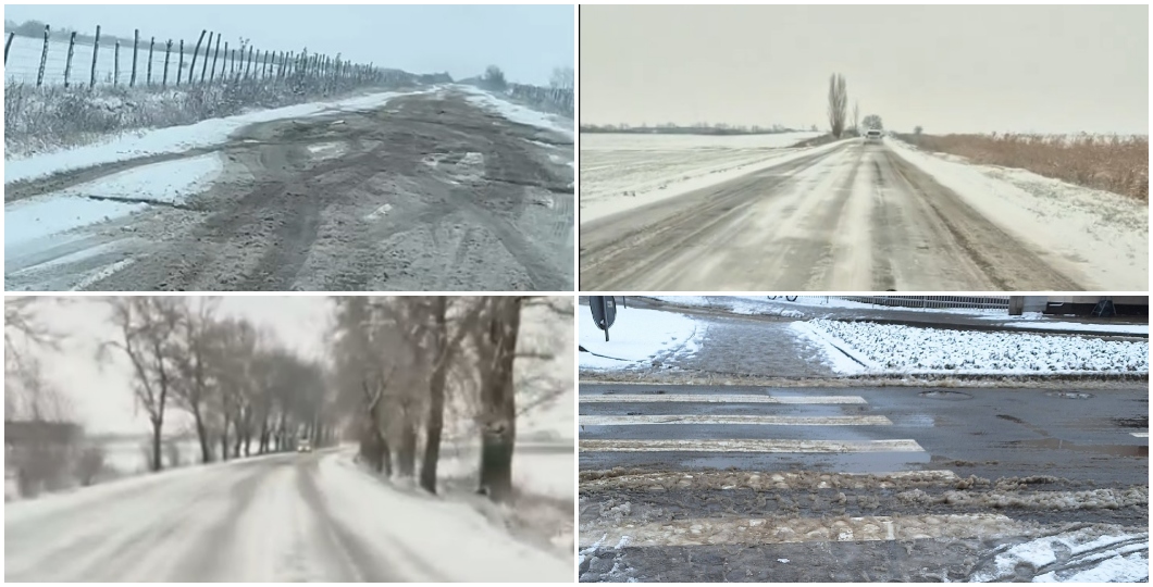 Poza pentru articolul Trafic dificil pe mai multe drumuri din județul Arad. Șoferii critică deszăpezirea necorespunzătoare