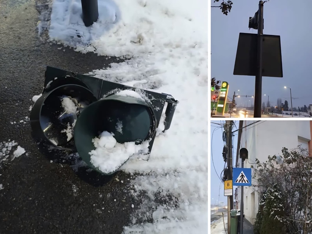 Semafoarele de la intersecția străzilor Pădurii și Dorobanților din Arad au căzut.