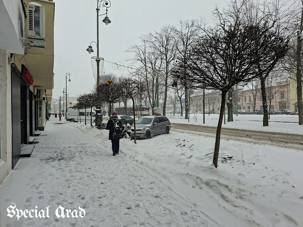 trotuar Revoluției zăpadă