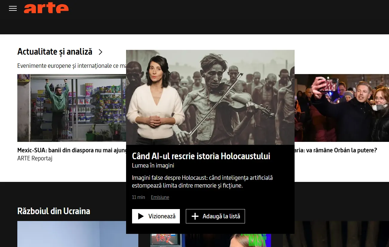 ARTE streaming actualitate analiza