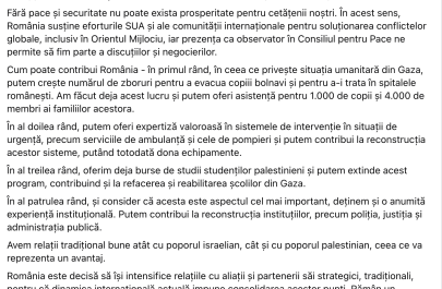 postare președinte Nicușor Dan