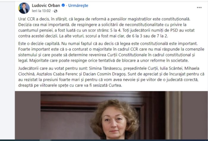 L Orban pensiile