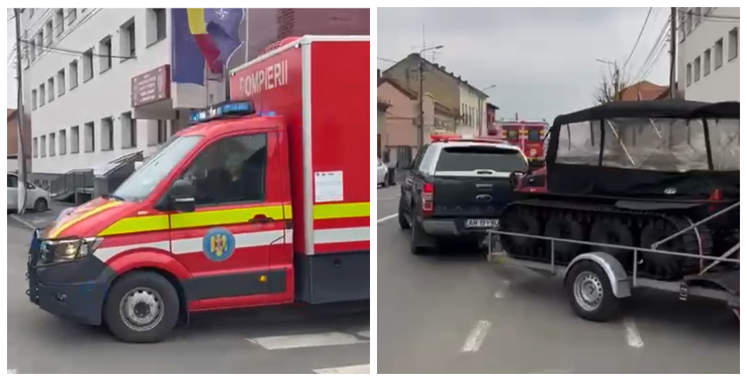 Poza pentru articolul Pompieri din Arad, mobilizați pentru intervenții în zonele afectate de viscol din sudul țării