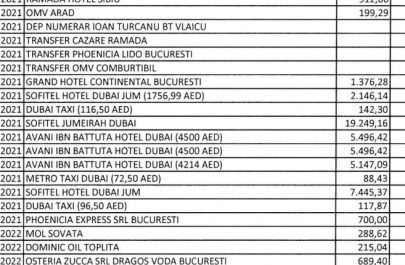 uav audit lista bani