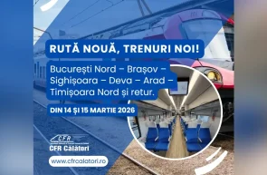 CFR Călători anunță trenuri noi pe ruta Timișoara - București și retur