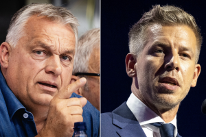 ALEGERI UNGARIA Péter Magyar Viktor Orbán