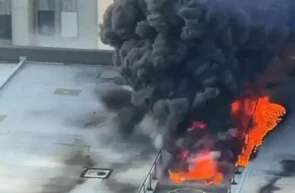 Incendiu uriaș pe un zgârie‑nori din Manhattan