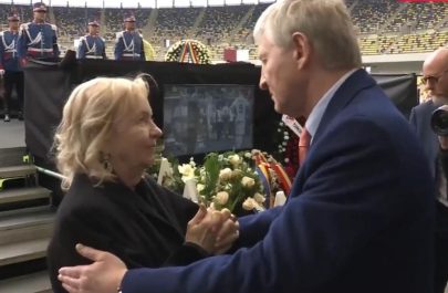 Rinat Ahmetov la înmormântarea lui Lucescu