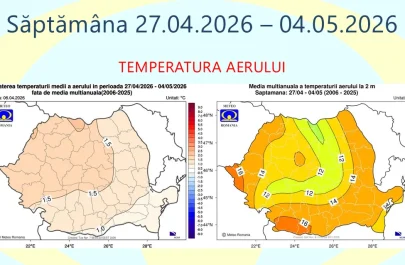 Meteo început de aprilie mai rece decât normalul, urmat de o încălzire treptată spre finalul lunii (4)