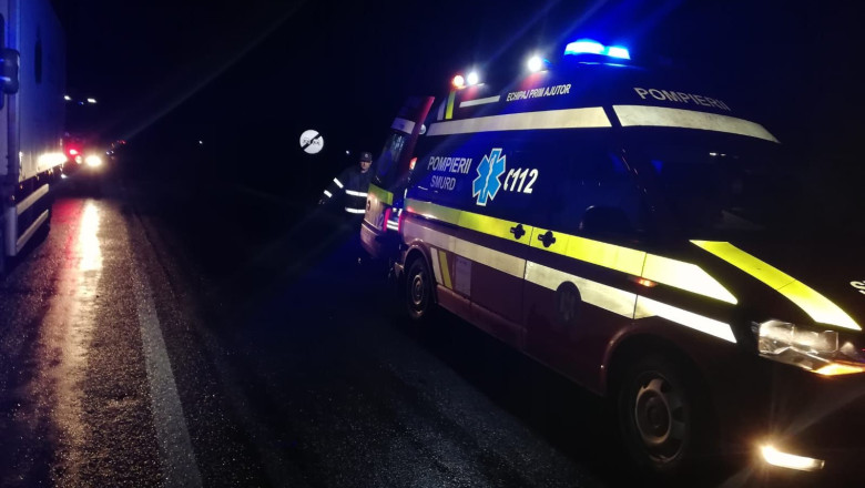 Poza pentru articolul Accident pe autostrada A1, între Arad și Timișoara: 11 persoane implicate, cinci au ajuns la spital