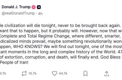 amenintare donald trump iran truth social