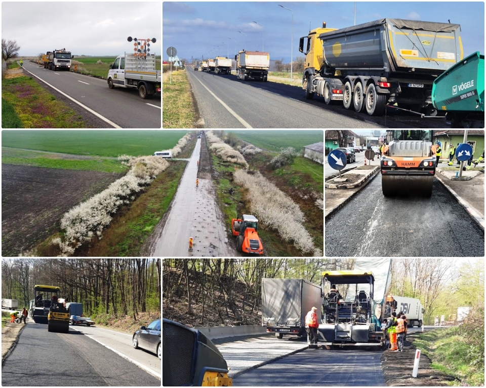Poza pentru articolul Lucrări pe drumurile naționale din vest: restricții în județul Arad pe DN 7 și DN 79