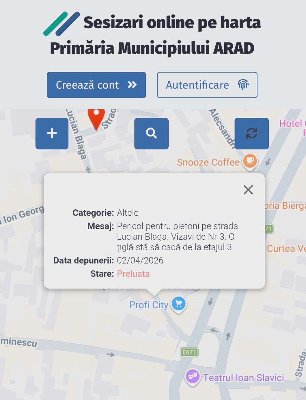 pericol țiglă acoperiș sesizare