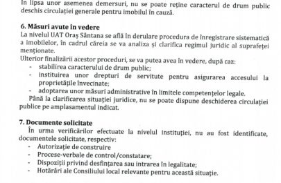 răspuns primăria sântana 2