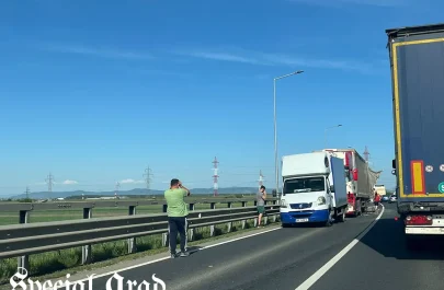 Blocaj în trafic pe Centura Sud-Est a Aradului - șoferii sunt sfătuiți să ocolească zona (2)