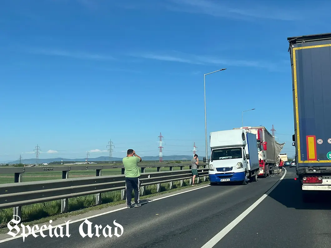 Blocaj în trafic pe Centura Sud-Est a Aradului - șoferii sunt sfătuiți să ocolească zona (2)