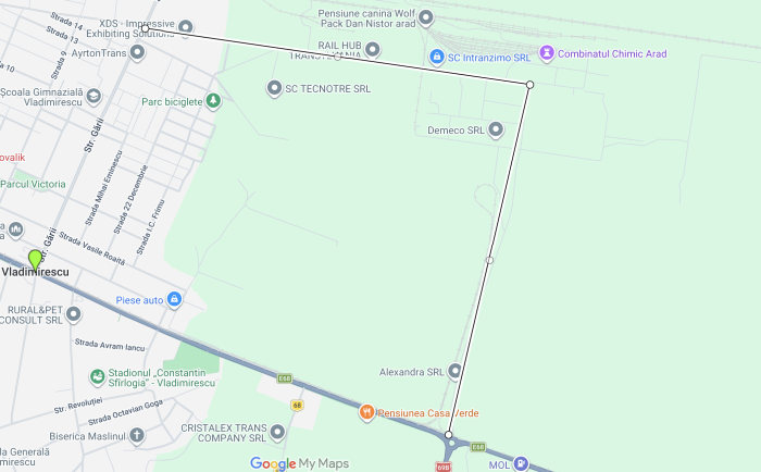 schiță aproximativă CENTURAVladimriescu Jandarmerie DN 7
