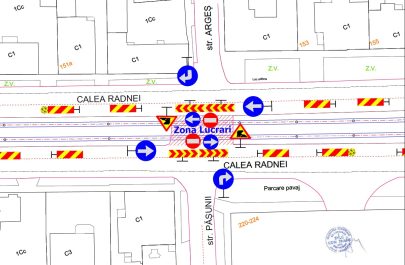 Plansa intersecție Pășunii