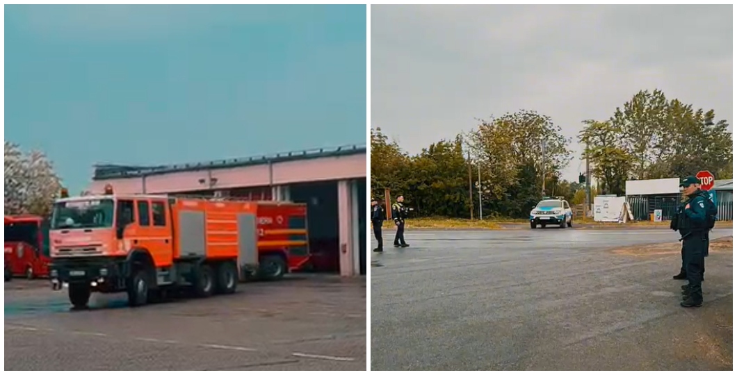 Poza pentru articolul Intervenție de amploare în Arad. Exercițiu JOINT cu activarea Planului Roșu și simularea unei explozii la un depozit de carburant