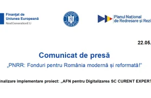 finalizare implementare proiect AFN pentru Digitalizarea SC CURENT EXPERT SRL