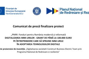 Digitalizarea societatii Construct Business Electric Team prin Programul National de Redresare si Rezilienta