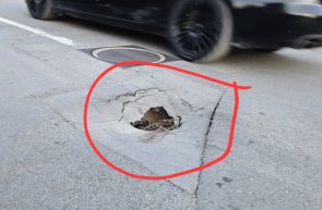 groapa pericol din fața Apele Române Arad