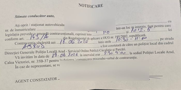 amenda parcare abrud