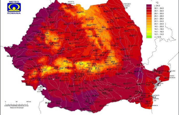 Aradul, cel mai fierbinte loc din România. Vestea bună: de miercuri, temperaturile încep să scadă