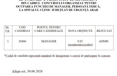 concurs final spital