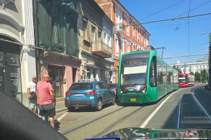 tramvaie blocate parcare șofer