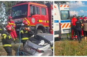 Accident la ieșirea din Chișineu-Criș spre localitatea Zerind
