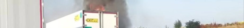 Incendiu la un autotren pe A1, între Arad și Timișoara