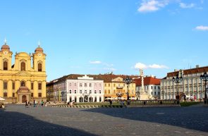 Timisoara Piata Unirii seara