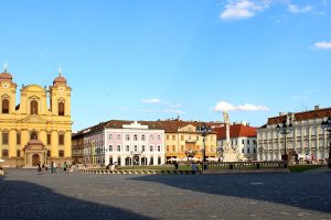 Timisoara Piata Unirii seara