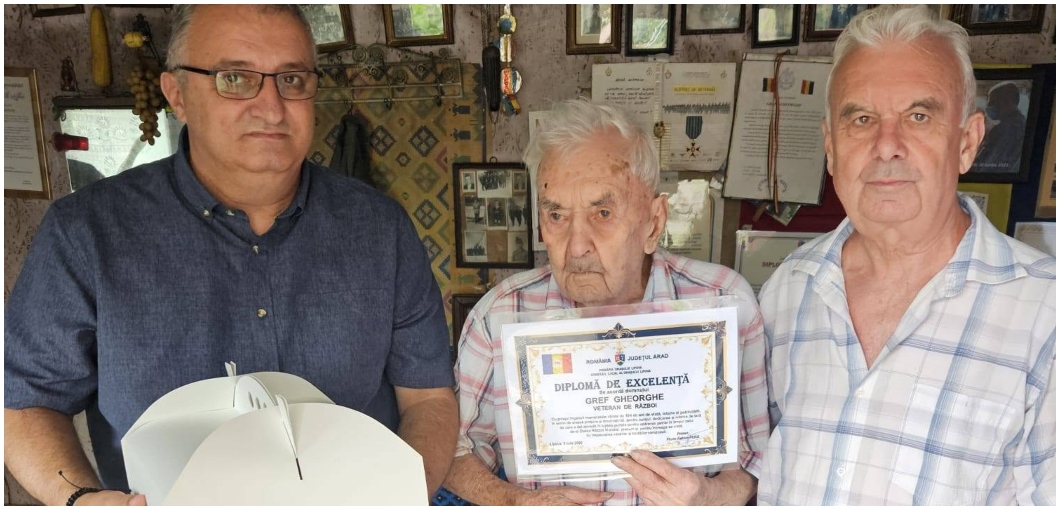 Veteranul de razboi Gheorghe Greff a implinit 104 ani poza2