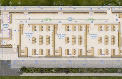 plan 4 săli de clasă școala livada