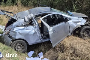 Accident între Horia si Șiria. Trei victime - șoferiță de 23 ani, tatăl și bunica ei