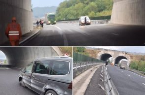 Accident pe A1, la Brănișca
