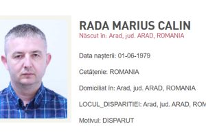 Rada Marius Calin - Persoană dispărută dintr-o unitate medicală din Arad