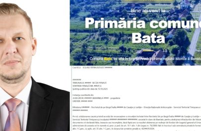 Bata: facturi false, o sentință definitivă și o lungă tăcere. Primarul comunei a demisionat, invocând motive personale și medicale, la zece luni de la o condamnare penală